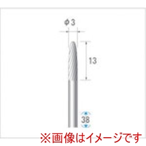 ナカニシ ナカニシ 24282 超硬カッター 砲弾型 シングルカット 直径3×12.7×軸直径3