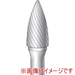 ナカニシ ナカニシ 24813 逆回転用超硬カッター 砲弾型 シングルカット 直径9.5×20×軸直径6