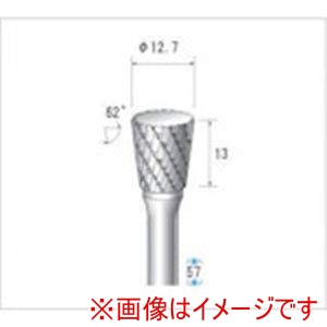 ナカニシ ナカニシ 26183 超硬カッター 逆テーパー型 ダブルカット 直径12.7×13×軸直径6 28°