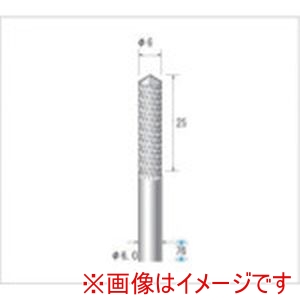 ナカニシ ナカニシ 26915 超硬ルーターカッター 先トンガリ円筒型 ダイヤカット ドリルエンド付 直径6×25×軸直径6