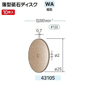 ナカニシ ナカニシ 43105 先端工具 カッティング砥石ディスク 10枚入