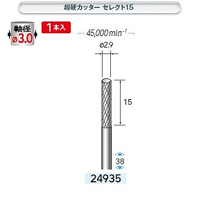 ナカニシ ナカニシ 24935 先端工具 超硬カッター セレクト15