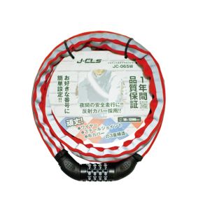 ジェイアンドシー J&C ジェイアンドシー J&C 反射可変式ジョイントワイヤー錠 JC-065W RE レッド