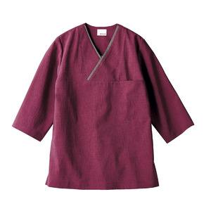 住商モンブラン 住商モンブラン OV6502-5 プルオーバー 兼用 7分袖 ワイン グレー LLサイズ 男女兼用