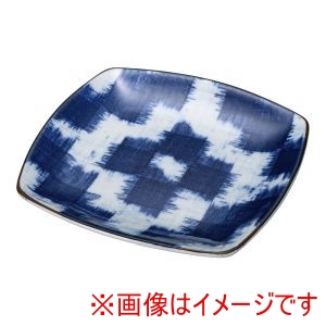 遠藤商事 TKG TKG かすり 四角小皿 T03-126 遠藤商事