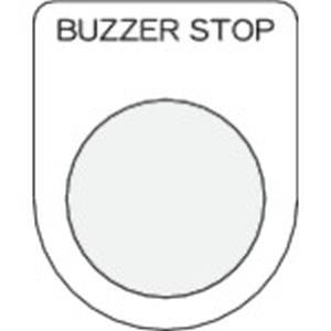 アイマーク IM IM P25-39 押ボタン/セレクトスイッチ メガネ銘板 BUZZER STOP 黒 φ2 アイマーク