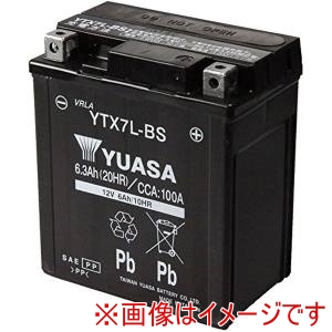 台湾ユアサ 台湾ユアサ YTX7L-BS シールド型 バイク用バッテリー 液入充電済 メーカー直送 代引不可 北海道沖縄離島不可