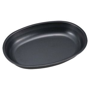 キャプテンスタッグ CAPTAIN STAG キャプテンスタッグ ブルーブラックコート小判型カレー皿 UH0005