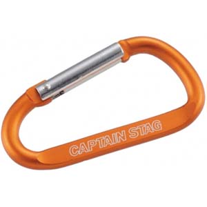 キャプテンスタッグ CAPTAIN STAG キャプテンスタッグ アルミアクセサリー Dカラビナ L オレンジ UM1846