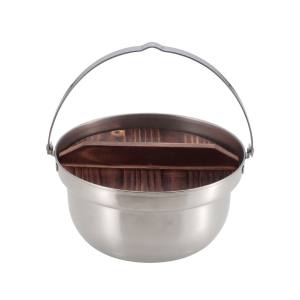 キャプテンスタッグ CAPTAIN STAG キャプテンスタッグ 木蓋付き キャンプ焚火鍋 18cm UH-4124