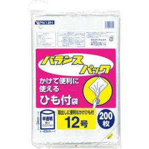オルディ ORDIY オルディ BPN12H バランスパック ひも付規格袋 半透明 12号 200枚入