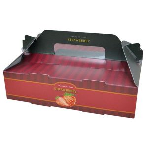 パックスタイル パックスタイル フルーツ容器 PS手提箱イチゴ 2P リッチレッド小 1ケース(100) 00592643 メーカー直送 法人限定 代引不可 北海道沖縄離島不可