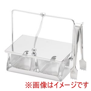 大塚硝子店 大塚硝子店 ガラス製 薬味入れ T-2 2ヶ仕切 2-015