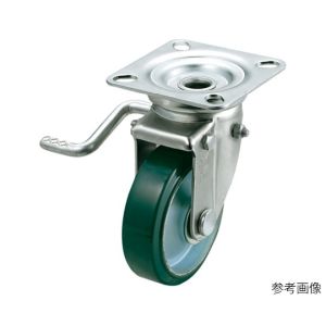 ユーエイキャスター YUEI ユーエイキャスター UWJB-130L 産業用キャスターダブルS(左)付自在車 130径ウレタン車輪