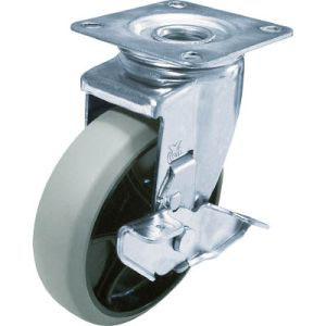 ユーエイキャスター YUEI ユーエイキャスター GUJ2-150S 産業用キャスターS付自在車 150径ナイロンホイルウレタン車