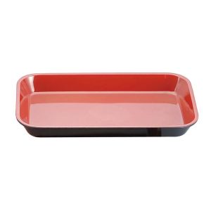 若泉漆器 若泉漆器 メラミン 小 デリカバット 黒内朱 1-121-10 尺0寸 ADLJ501