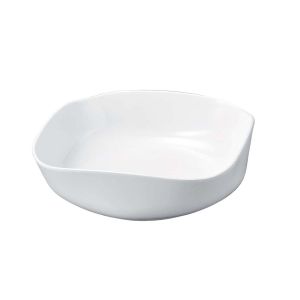 若泉漆器 若泉漆器 ニューホワイト 渕丸角盛鉢 29cm