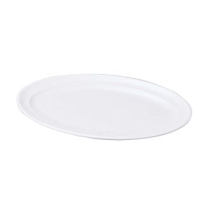 若泉漆器 若泉漆器 ニューホワイト 小判盛皿 36cm