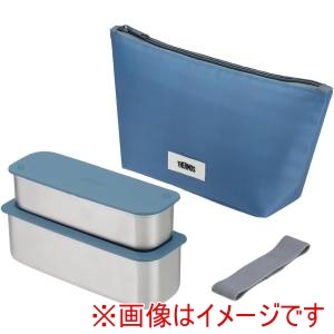 サーモス THERMOS サーモス フレッシュ ランチボックス 635ml グレーネイビー DSA-605W