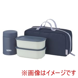 サーモス THERMOS サーモス THERMOS 真空断熱 スープ ランチ セット 200ml グレーネイビー JEH-800