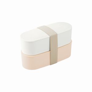 サーモス THERMOS サーモス フレッシュランチボックス 600ml 300ml×2個 ライトベージュ DJT-601W LBE