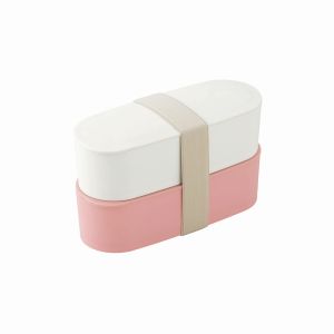 サーモス THERMOS サーモス フレッシュランチボックス 600ml 300ml×2個 ピンク DJT-601W P