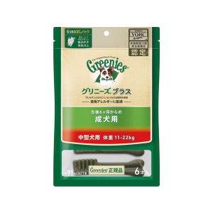 マース MARS マース グリニーズ プラス 成犬用 中型犬用 11-22kg 6本 犬 ドックフード