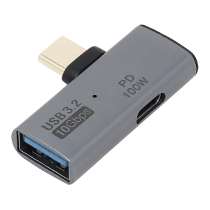アイネックス AINEX アイネックス ADV-131 USBアダプタ Cオス - Aメス 横L型 10Gbps PD100Wポート付 AINEX
