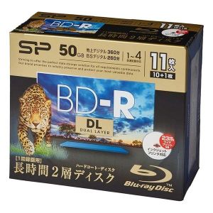 シリコンパワー Silicon Power SPBDRV50PWB11P 4倍速対応 BD-R 11枚パック50GB