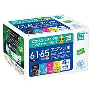 エコリカ ecorica エコリカ ECI-E6165-4P リサイクルインク 4色パック ecorica