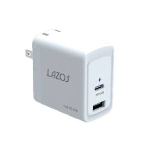 Lazos Lazos L-AC-G65 窒化ガリウム採用 GaN AC充電器 65W ホワイト