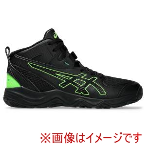 アシックス ASICS アシックス 1064A019 DUNKSHOT MB 10 BLACK/GREEN GECKO 21.0cm