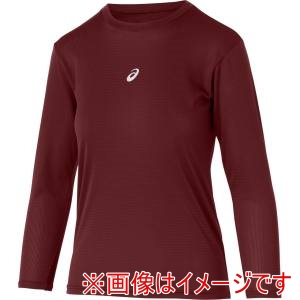 アシックス asics アシックス 2034A987 ジュニアミドルフィット長袖アンダーシャツ エンジ 150