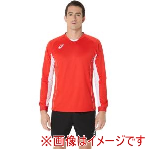 アシックス asics アシックス 2053A215 ゲームプラシャツ 長袖 ファイアリーレッド S