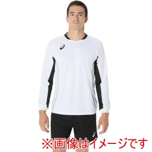 アシックス asics アシックス 2053A215 ゲームプラシャツ 長袖 ブリリアントホワイト M