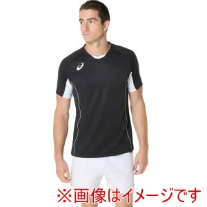 アシックス asics アシックス 2053A218 ゲームプラシャツ 半袖 PERFORMANCE BLACK/PINK GLO S