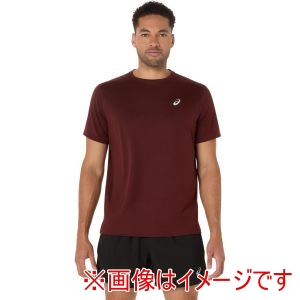 アシックス ASICS アシックス 2011D297 ランニングドライ半袖シャツ ダークレッドプラネット M