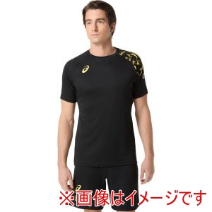 アシックス ASICS アシックス 2053A213 トップラインファミリー半袖シャツ パフォーマンスブラックxビブラントイエロー M