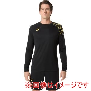 アシックス ASICS アシックス 2053A209 トップラインファミリー長袖シャツ パフォーマンスブラックxビブラントイエロー S