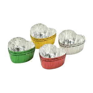 リバティーコーポレーション リバティー チョコカップ アルミ ハート 12枚入り LD-580