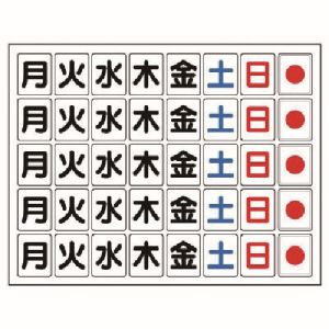 ユニット UNIT ユニット 373-63 マグネット板工程表用 曜日  ゴムマグネット 276×359mm