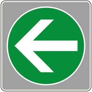 ユニット UNIT ユニット 819-575 フロアカーペット用標識 矢印 緑 大