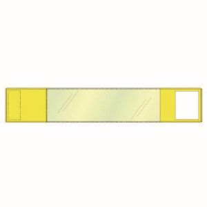 ユニット UNIT ユニット 848-62 差込式ワンタッチ腕章  黄 軟質ビニール/特殊鋼 70×400