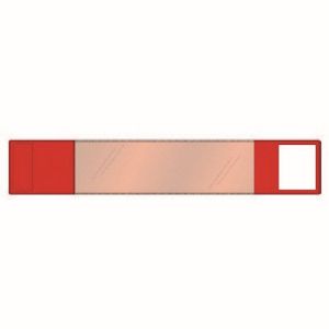 ユニット UNIT ユニット 848-64 差込式ワンタッチ腕章  赤 軟質ビニール/特殊鋼 70×400