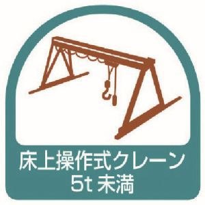 ユニット UNIT ユニット 851-68 ステッカー 床上操作式クレーン5t未満 2枚1シート 35X35