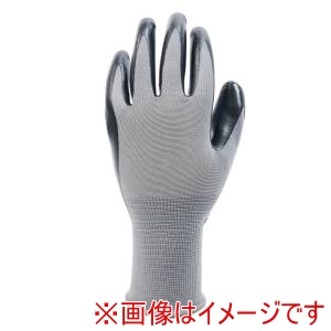 カヴァーワーク COVER WORK カヴァーワーク FT-3311 bisline 業務用 13ゲージ ニトリル背抜き グレー×クロ Mサイズ