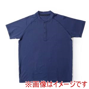 カヴァーワーク COVER WORK カヴァーワーク TMF-3477 グリッドメッシュ ヘンリーネックシャツ 半袖 ネイビー LLサイズ