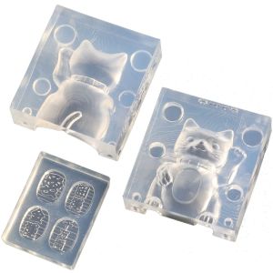 亀島商店 亀島商店 アニマル レジンクラフト用 ソフトモールド C-448 小判付き招き猫 1個入