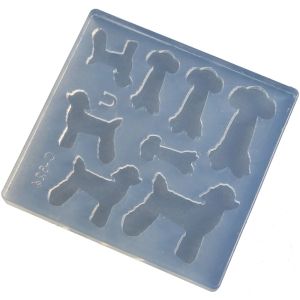 亀島商店 亀島商店 アニマル レジンクラフト用 ソフトモールド C-624 トイプードルシルエット 取り付けリング付き 1個入