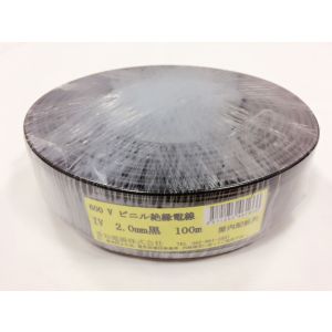愛知電線 AEW 愛知電線 IV2.0M-B100 IVケーブル 2.0mm 100m 黒